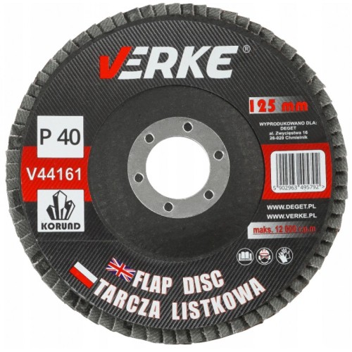 TARCZA PIÓRKOWA 125mm P40 VERKE