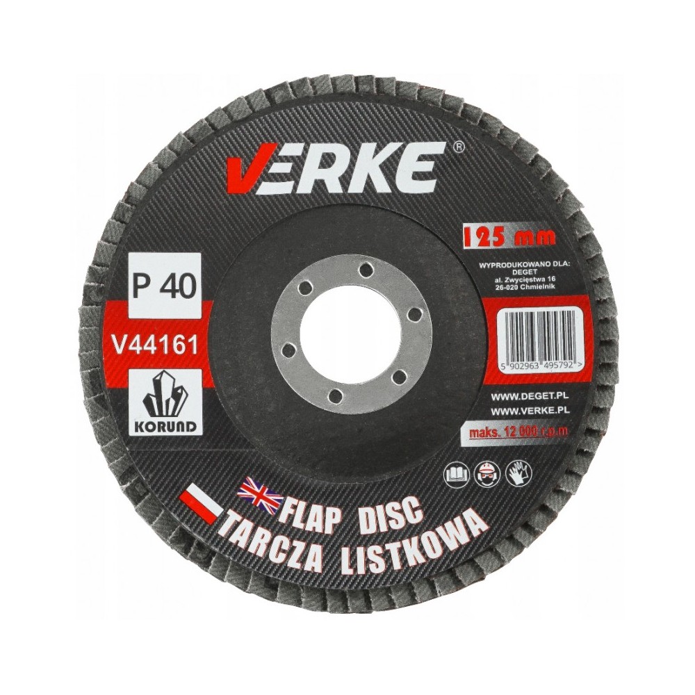 TARCZA PIÓRKOWA 125mm P40 VERKE TARCZA PIÓRKOWA 125mm P40 VERKE