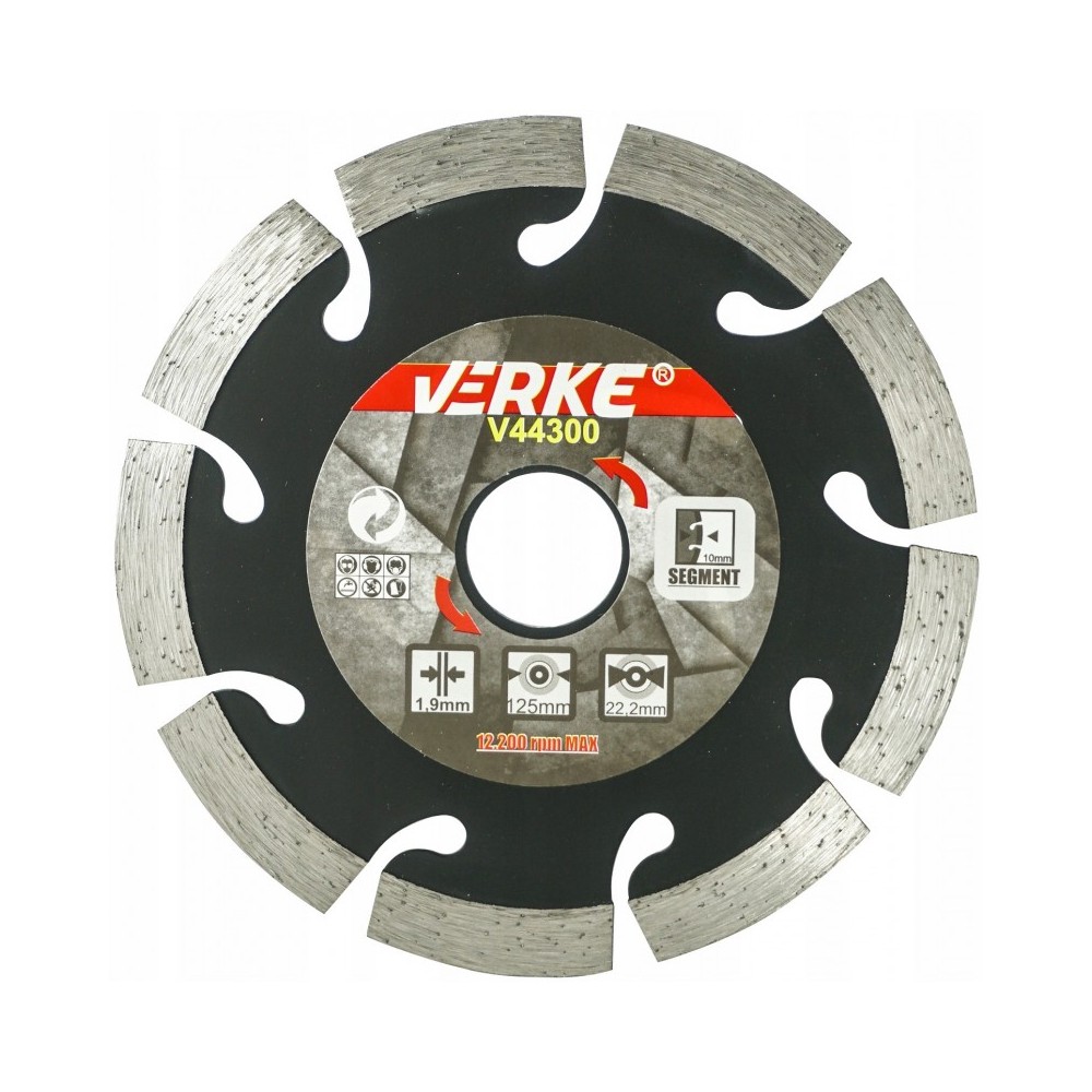 TARCZA DIAMENTOWA 125x22,2x10 mm SEGMENT VERKE TARCZA DIAMENTOWA 125x22,2x10 mm SEGMENT VERKE