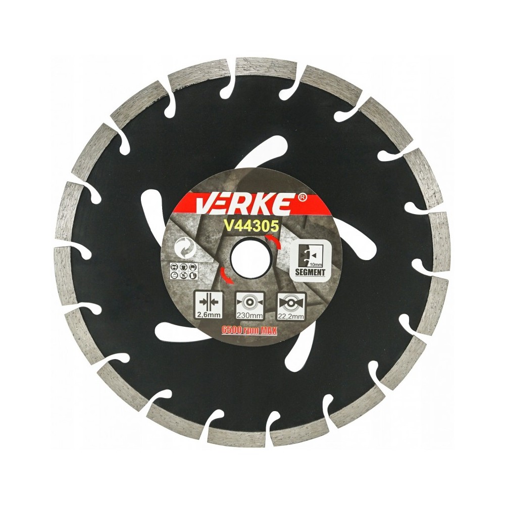 TARCZA DIAMENTOWA 230x22,2x10 mm SEGMENT VERKE TARCZA DIAMENTOWA 230x22,2x10 mm SEGMENT VERKE