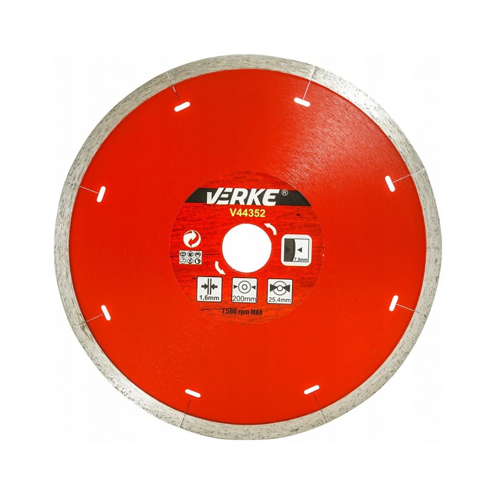 TARCZA DIAMENTOWA 200x25,4x1,6 mm VERKE TARCZA DIAMENTOWA 200x25,4x1,6 mm VERKE
