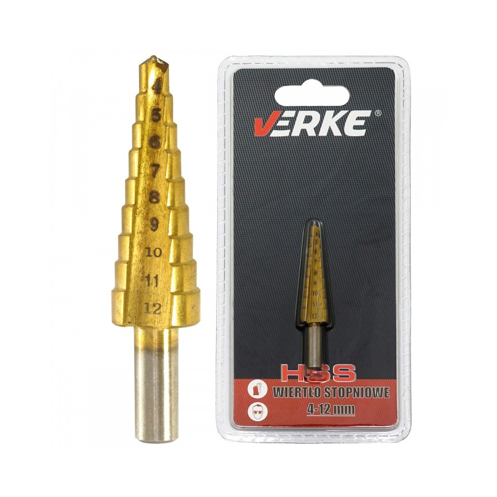 WIERTŁO STOPNIOWE 4-12 MM VERKE