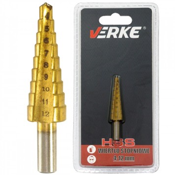 WIERTŁO STOPNIOWE 4-12 MM VERKE