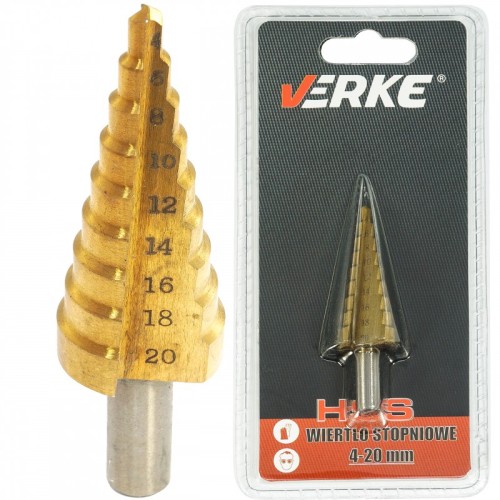 WIERTŁO STOPNIOWE 4-20 MM VERKE