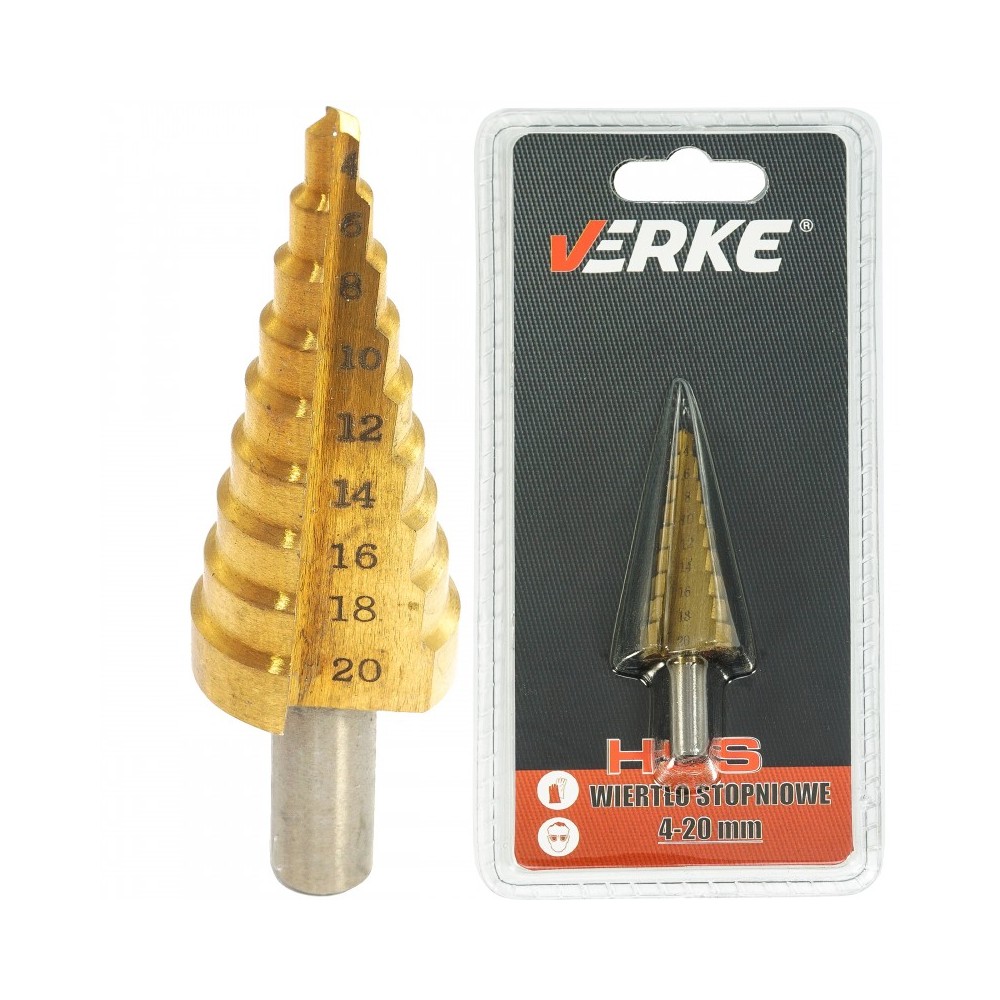 WIERTŁO STOPNIOWE 4-20 MM VERKE