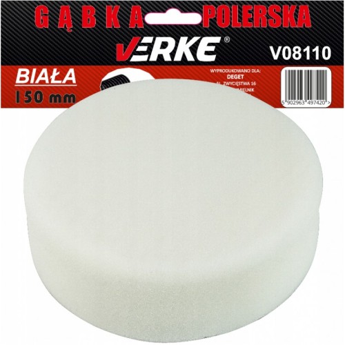 GĄBKA POLERSKA 150mm BIAŁA VERKE