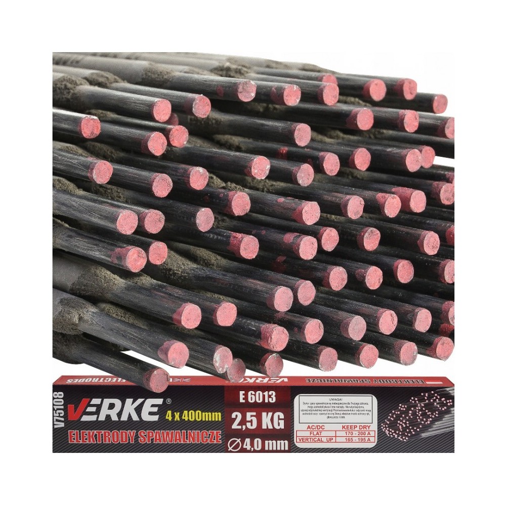 ELEKTRODY SPAWALNICZE 4,0x400mm (2,5kg) VERKE ELEKTRODY SPAWALNICZE 4,0x400mm (2,5kg) VERKE
