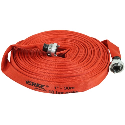 WĄŻ DO WODY 1"x30M 18 BAR ZE ZŁĄCZKAMI VERKE PREMIUM LINE