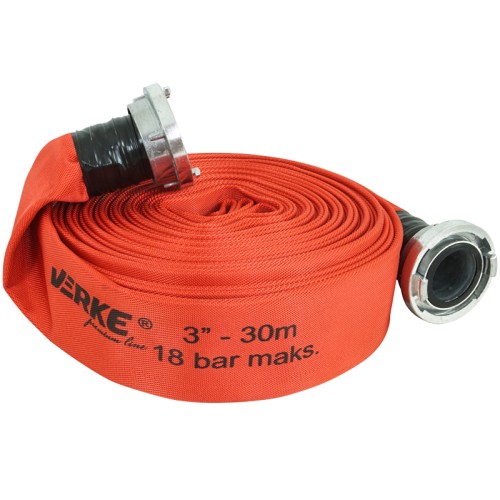 WĄŻ DO WODY 3"x30M 18 BAR ZE ZŁĄCZKAMI VERKE PREMIUM LINE
