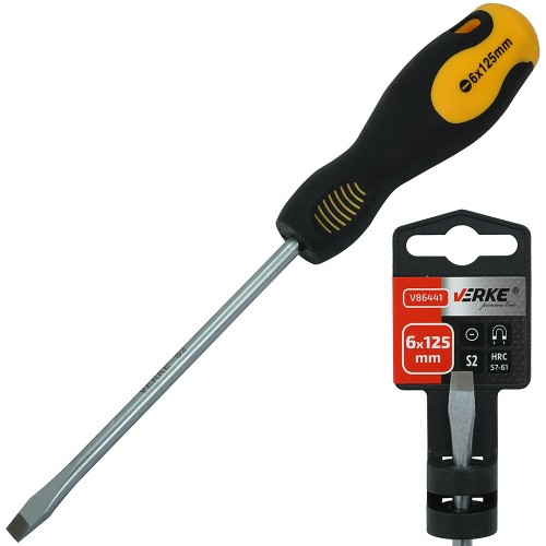 WKRĘTAK PŁASKI 6x125 mm S2 VERKE PREMIUM LINE