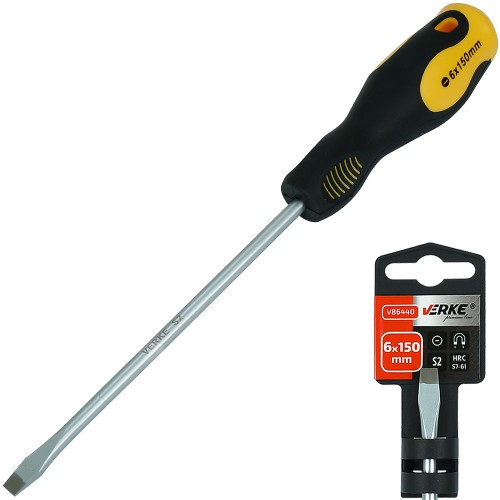 WKRĘTAK PŁASKI 6x150 mm S2 VERKE PREMIUM LINE
