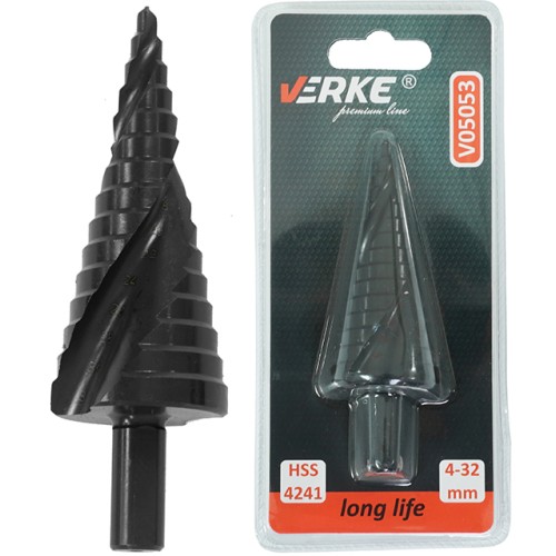WIERTŁO STOPNIOWE 4-32 MM VERKE PREMIUM LINE