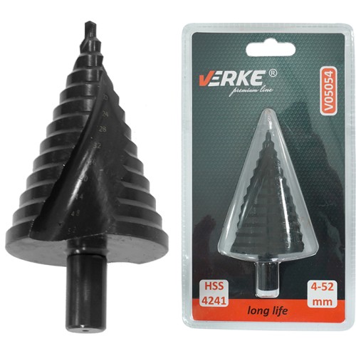 WIERTŁO STOPNIOWE 4-52 MM VERKE PREMIUM LINE