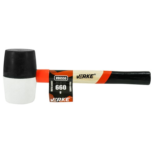 MŁOTEK GUMOWY, TRZONEK DREWNIANY 660 g VERKE