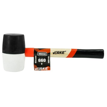 MŁOTEK GUMOWY, TRZONEK DREWNIANY 660 g VERKE