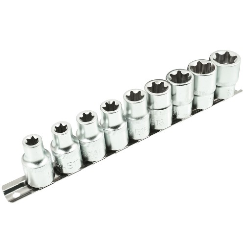 ZESTAW NASADEK TORX 1/2" E10-E24 9 SZT VERKE
