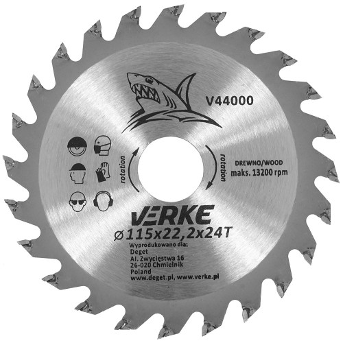 TARCZA WIDIOWA 115mm*22.2mm*24T VERKE