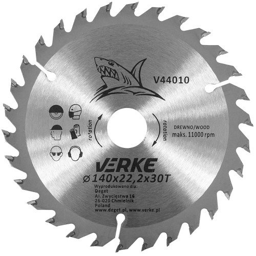 TARCZA WIDIOWA 140mm*22,2mm*30T VERKE