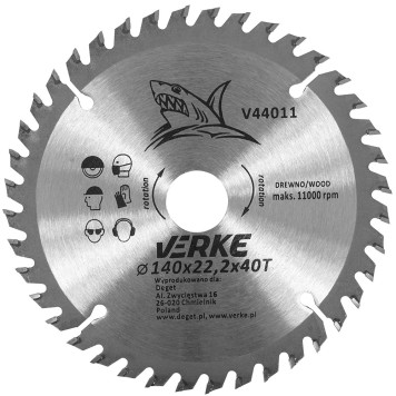 TARCZA WIDIOWA 140mm*22.2mm*40T VERKE