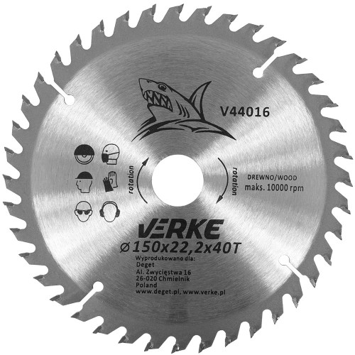 TARCZA WIDIOWA 150mm*22.2mm*40T VERKE