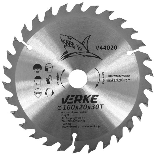 TARCZA WIDIOWA 160mm*20mm*30T VERKE