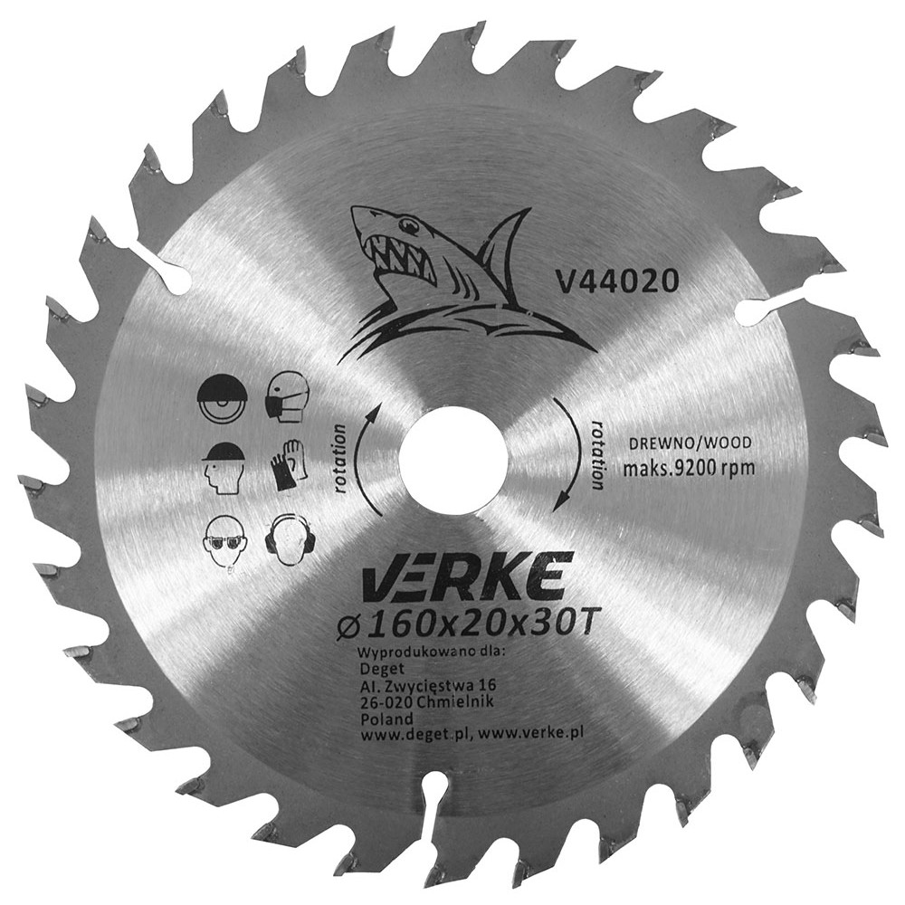TARCZA WIDIOWA 160mm*20mm*30T VERKE TARCZA WIDIOWA 160mm*20mm*30T VERKE