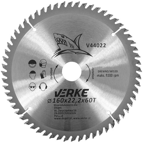 TARCZA WIDIOWA 160mm*22.2mm*60T VERKE