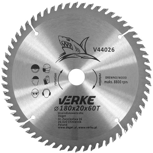 TARCZA WIDIOWA 180mm*20mm*60T VERKE