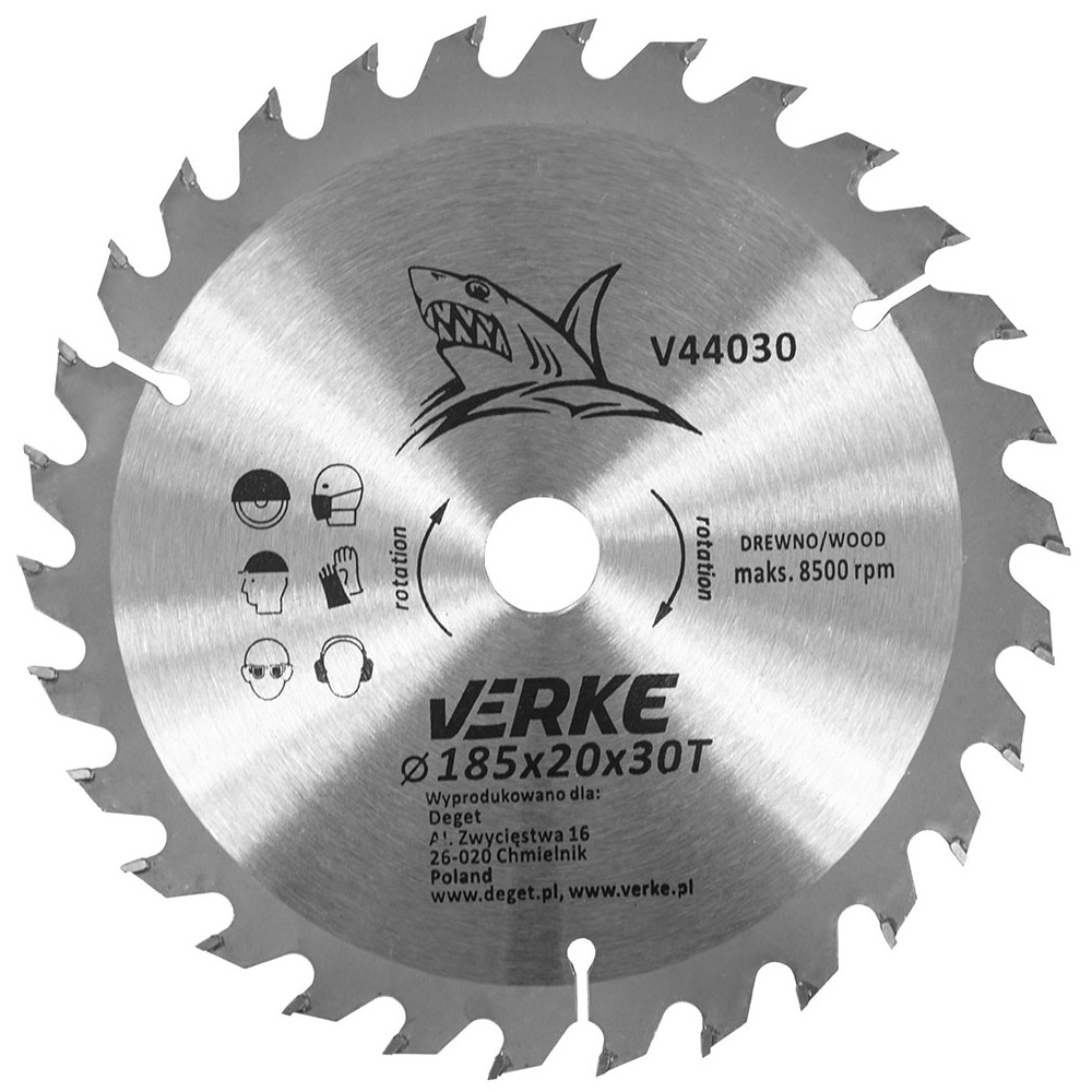 TARCZA WIDIOWA 185mm*20mm*30T VERKE TARCZA WIDIOWA 185mm*20mm*30T VERKE