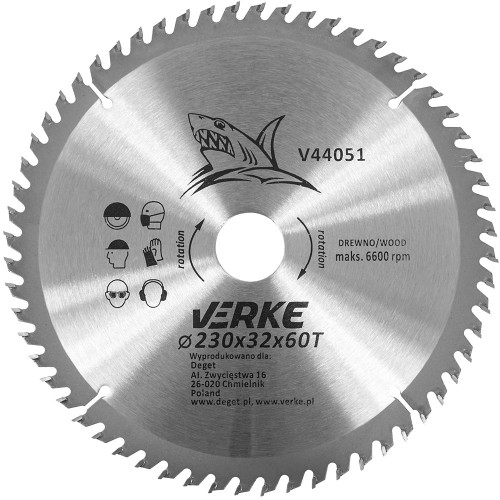 TARCZA WIDIOWA 230mm*32mm*60T VERKE