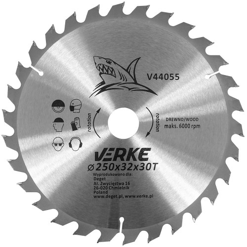 TARCZA WIDIOWA 250mm*32mm*30T VERKE
