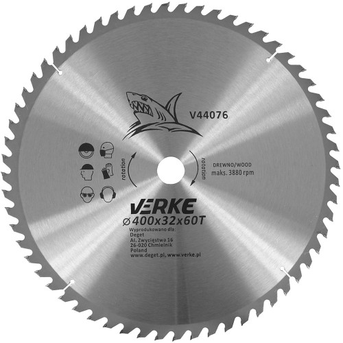 TARCZA WIDIOWA 400mm*32mm*60T VERKE