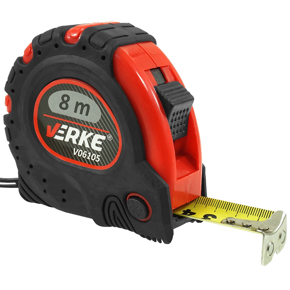 MIARA ZWIJANA 8mx24mm ŻÓŁTA VERKE MIARA ZWIJANA 8mx24mm ŻÓŁTA VERKE