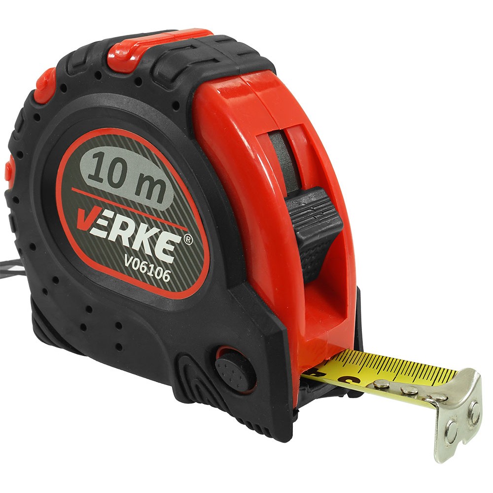 MIARA ZWIJANA 10mx24mm ŻÓŁTA VERKE MIARA ZWIJANA 10mx24mm ŻÓŁTA VERKE