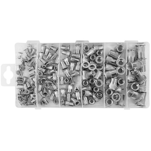 ZESTAW NITONAKRĘTEK ALUMINIOWYCH M3-M10 150 SZT VERKE