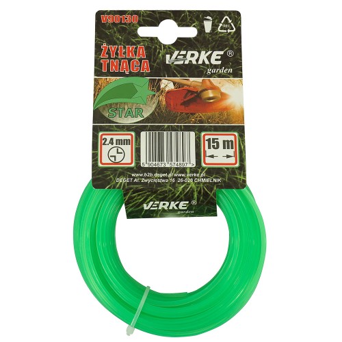 ŻYŁKA DO KOSY GWIAZDA 2,4 mm 15m VERKE GARDEN