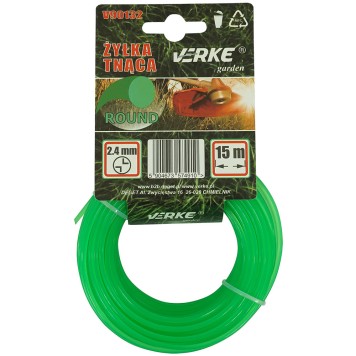 ŻYŁKA DO KOSY OKRĄGŁA 2,4 mm 15m VERKE GARDEN