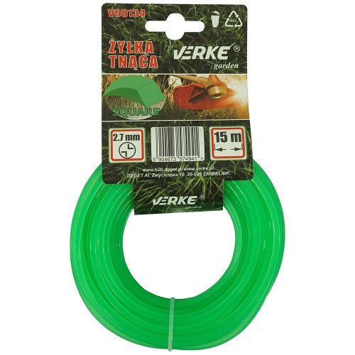 ŻYŁKA DO KOSY KWADRAT 2,7 mm 15m VERKE GARDEN