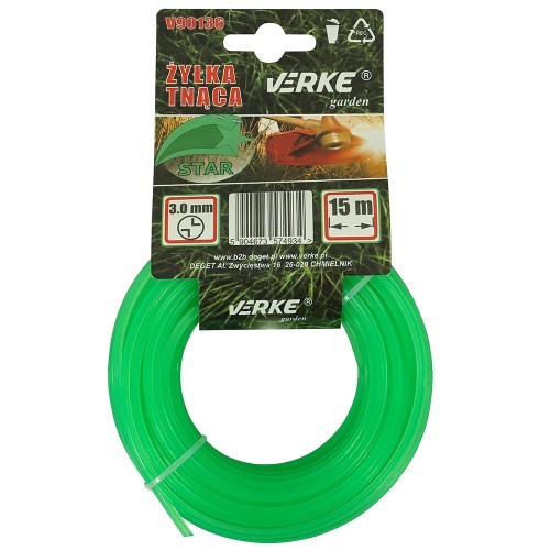 ŻYŁKA DO KOSY GWIAZDA 3,0 mm 15m VERKE GARDEN