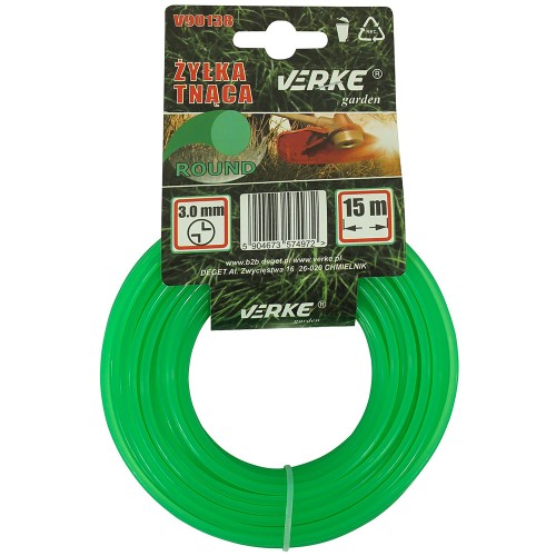 ŻYŁKA DO KOSY OKRĄGŁA 3,0 mm 15m VERKE GARDEN