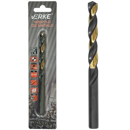 WIERTŁO DO METALU HSS Z POWŁOKĄ TYTANOWĄ 11 MM VERKE