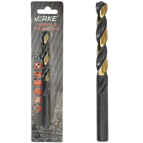 WIERTŁO DO METALU HSS Z POWŁOKĄ TYTANOWĄ 12,5 MM VERKE