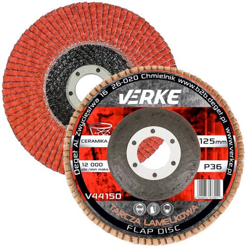 TARCZA PIÓRKOWA 125MM P36 CERAMICZNA VERKE