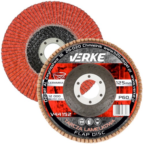 TARCZA PIÓRKOWA 125MM P60 CERAMICZNA VERKE