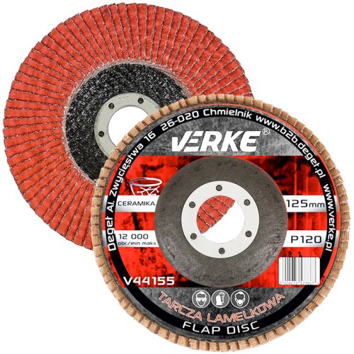 TARCZA PIÓRKOWA 125MM P120 CERAMICZNA VERKE