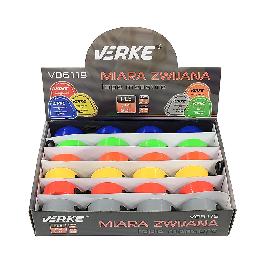 MIARA ZWIJANA 3m 24 szt, KOLOR VERKE MIARA ZWIJANA 3m 24 szt, KOLOR VERKE