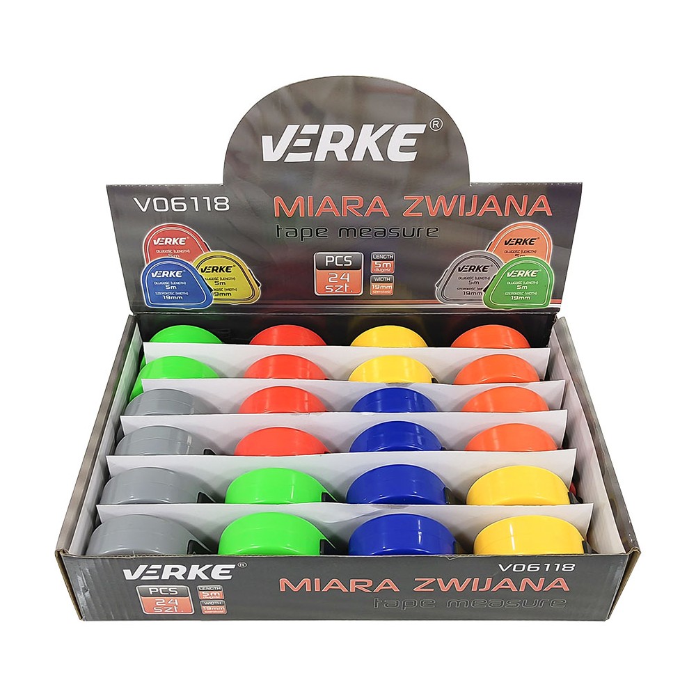 MIARA ZWIJANA 5m 24 szt, KOLOR VERKE MIARA ZWIJANA 5m 24 szt, KOLOR VERKE