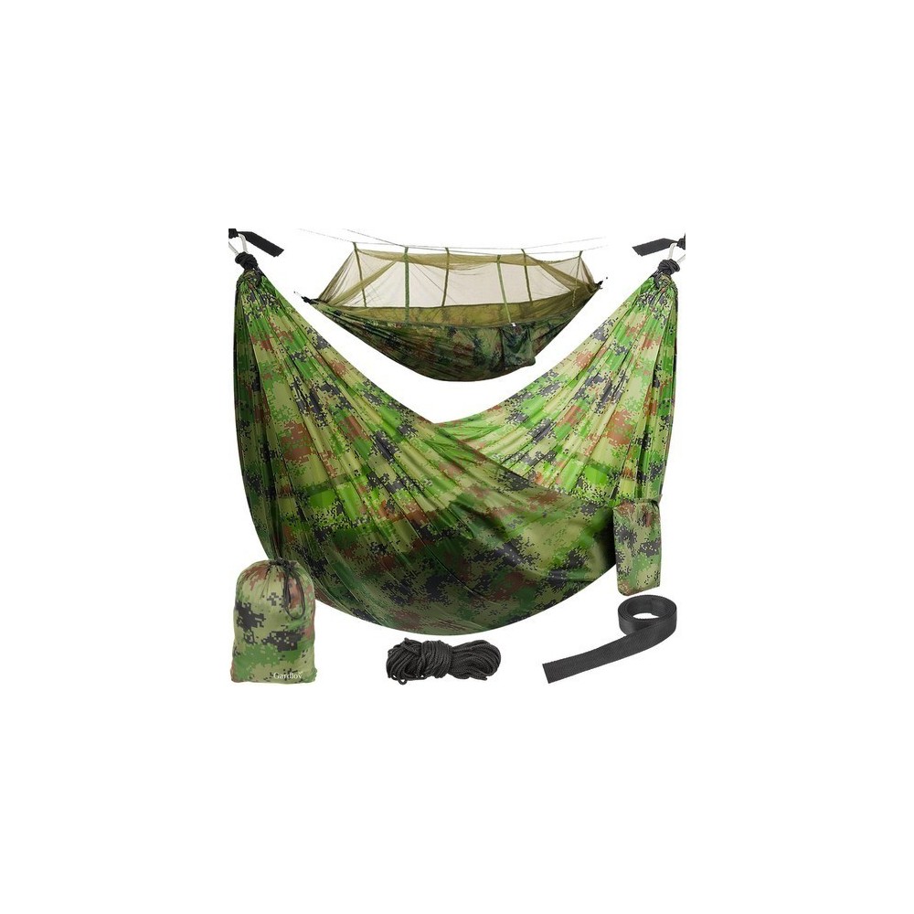 Hamac camping avec moustiquaire Santiago camo 260x140cm