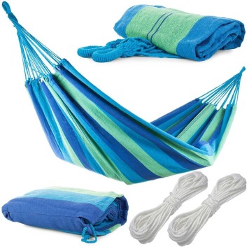 Hamac de jardin deux places XXL grand 200 kg 200x150 cm