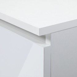 BIURKO CLP 135cm BIAŁE / BIAŁY POŁYSK